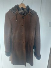 ladies sheepskin coat size 10