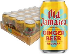 Old Jamaica Ginger Beer Soft Drinks 330ml Case of 24 Cans Authentic & Natural