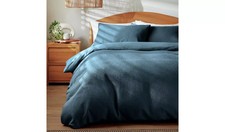 SAVE 50% - Habitat Cotton Waffle Navy Blue Bedding Set - Double (1975)