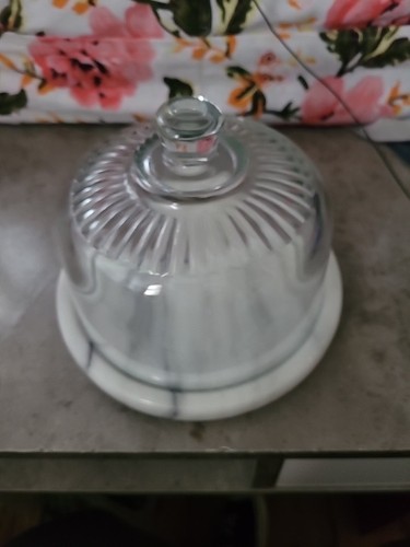 Marble based glass dome - marble-based,