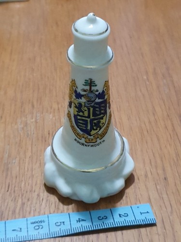 Crested china lighthouse - crested,