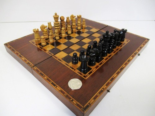 Antique fine chess backgammon - fine,