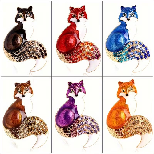 Fox brooch lapel pin - brooch, various