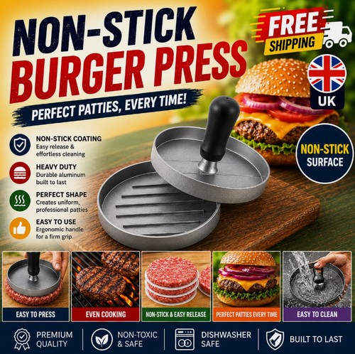Round stainless steel burger - stainless,