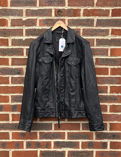 Allsaints mens brandt leather - allsaints,