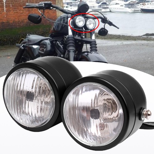 Black twin dominator headlight - black,