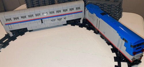 Lego train moc amtrak p42dc - train,