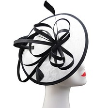 Women's Fascinator Headband Clip Circle Hat Weddings Ladies Races Royal Ascot UK