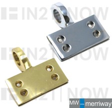 Merriway Sash Window Eye Flat Hook Pull Lift Polished Chrome or Solid Brass