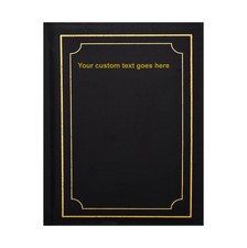 Personalised Text Large Black Self Adhesive Photo Album with 40 Sheets, 80 Sides