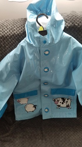 Vintage childs raincoat blue - vintage,