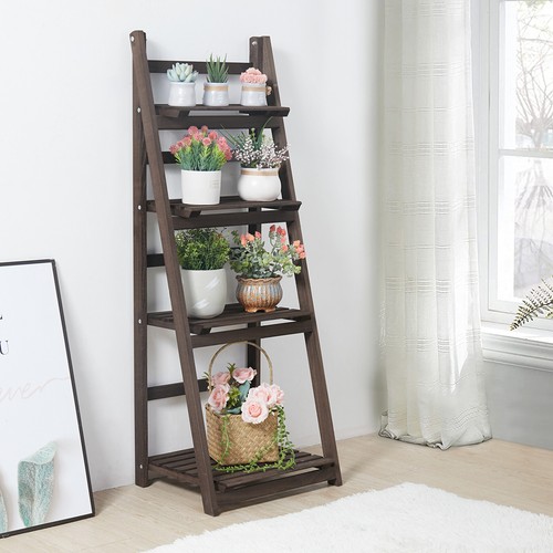 Vintage wood foldable ladder - vintage,