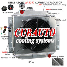 3 Row Aluminum Radiator + Shroud Fan + Relay For 71-1980 Ford Escort MT 1972