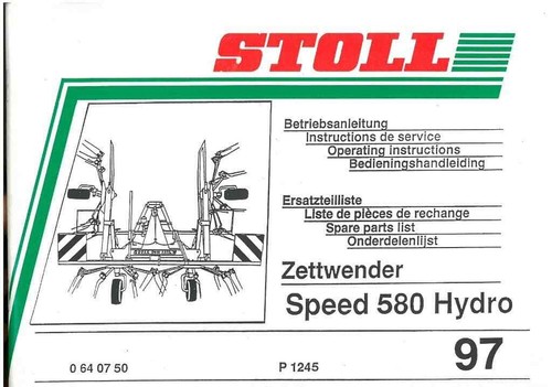 Stoll hay tedder speed - tedder, 580