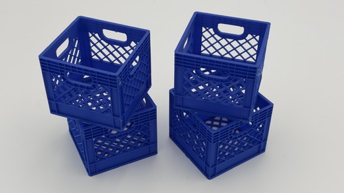 Miniature milk crates desk - crates,