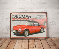 Vintage Triumph Spitfire 1500 Metal Sign Garage Decoration Decor