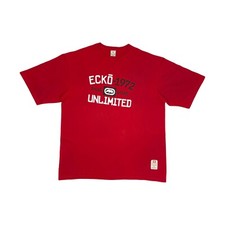 y2k Ecko T-Shirt Red Mens XXL
