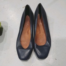 Aerobics Cabin work shoes blue leather UK size 6.5 EU 40.5 airline  crew shoes