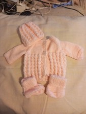 New Born Baby Cardigan Hat and