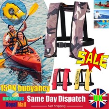 UK Adults Inflatable Life Jacket 150 N Buoyancy Professional Sailing Boat Vest
