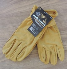 Leather/Cowhide Work Gloves Size Large/Grande Wells Lamont