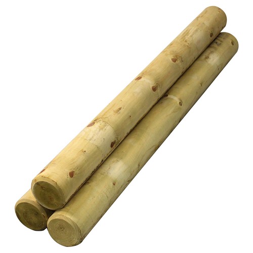 Rounded timber bollards 1 2m - rounded, 1.2m