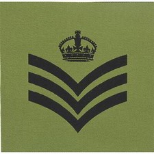 Olive Woven Rank Patch Kings