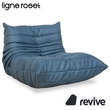 Ligne Roset Togo Armchair Blue Petrol Fabric Loungechair Neubezug Denver 381
