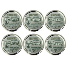Simpkins Traditional Long Lasting Peppermints 6 x 50g Pocket Tin