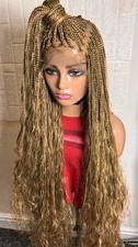 Knotless Bohemian Boho Gold Coloured Braided Wig for Sale UK Seller
