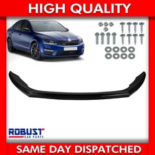 FRONT LOWER BUMPER SPLITTER LIP ABS GLOSS BLACK FOR SKODA OCTAVIA VRS MK3 13-19