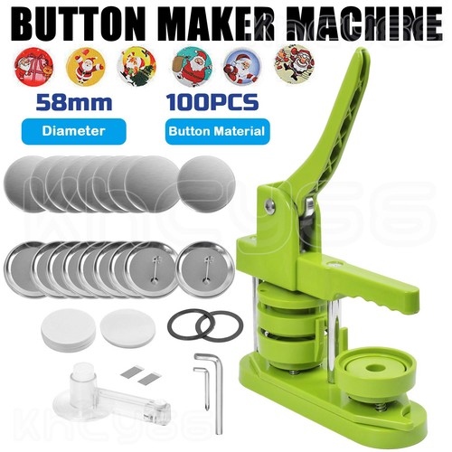 Button maker machine 100pcs - maker, w/