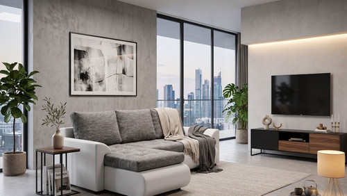 Denver corner sofa bed - denver, fabric