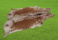 100% Genuine Cow hide Rug Area Carpet Skin Leather 14.69 sq.feet (46"x46") A-315