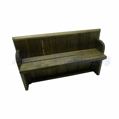 Dolls house oak tudor pew - dolls,