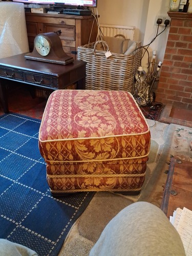 Vintage footstool with storage - vintage,