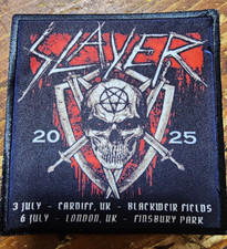 SLAYER TOUR 2025 CARDIFF / LONDON THRASH HEAVY METAL BAND TRIBUTE SEW IRON PATCH