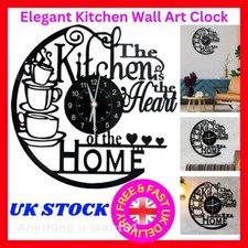 1Pc Stylish Vinyl Record Kitchen Wall Clock Home Abstract Art Decoration Gifts 