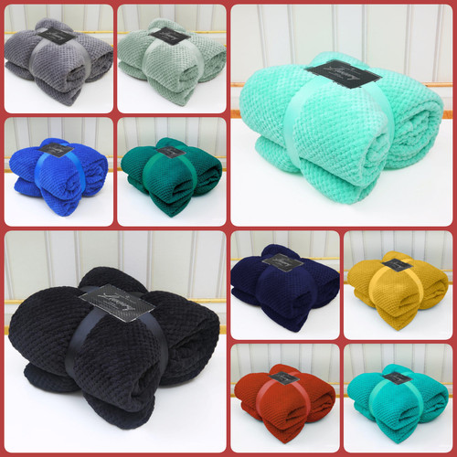 Luxury popcorn fleece throw - luxury,
