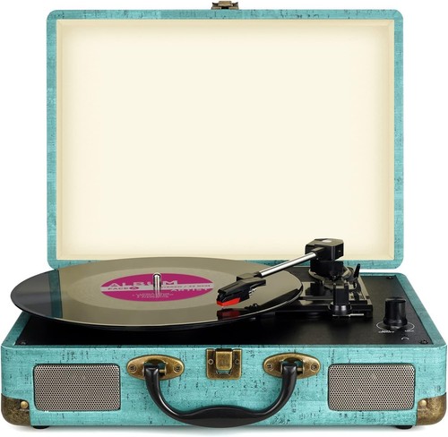 Vintage vinyl record player - vinyl,