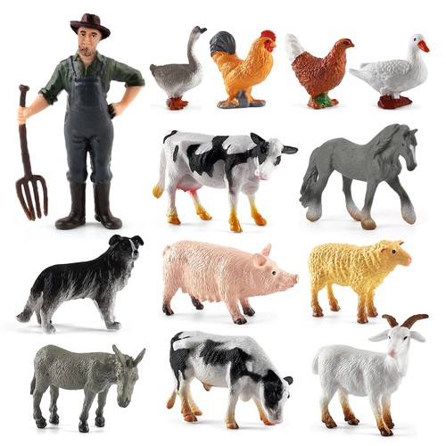 Zhongko 13pcs farm animal toys - 13pcs,