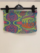 Primark Multicoloured Tribal Aztec Print Stretch Bandeau Top Sleeveless UK Small