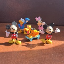 5 X Disney Mickey Mouse Figures Bundle Mickeys Minnie Pluto Donald Cake Toppers