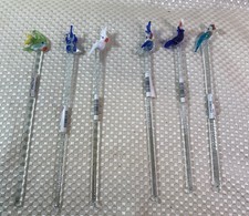 6 Handmade Stretch Blown Glass