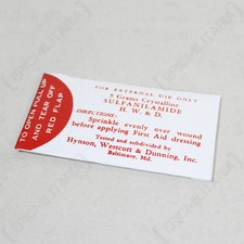 WW2 US Medic Sulfanilamide Packet - Repro American First Aid Army Airborne New