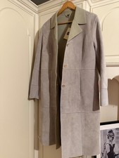 Cofi Sheepskin Real Suede Grey Coat 