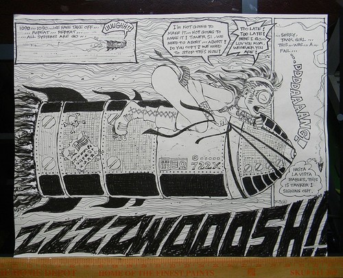 Tank girl original art page - girl,