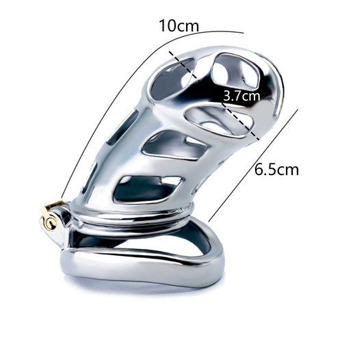 Stainless steel male chastity - steel,