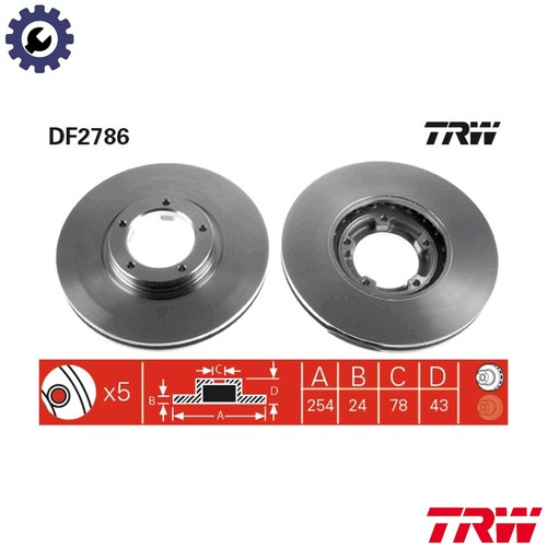 Brake disc df2786 for - disc,