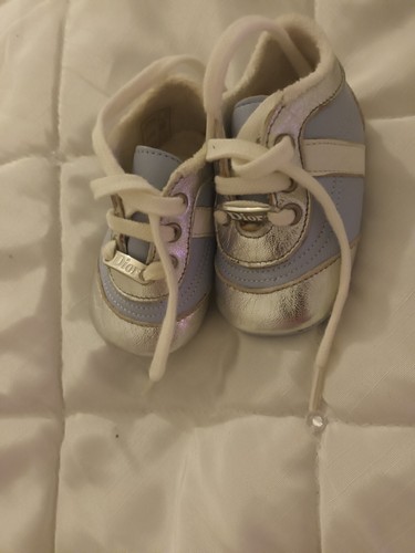 Baby dior shoes blue white - baby, shoes,